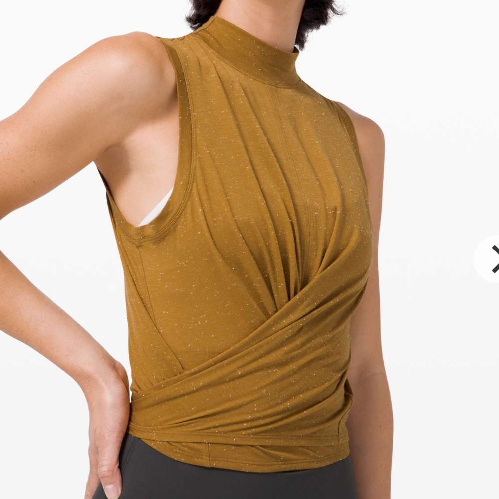 Lululemon Time to Restore Mock Neck Tank Spiced Bronze Size 2